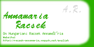 annamaria racsek business card